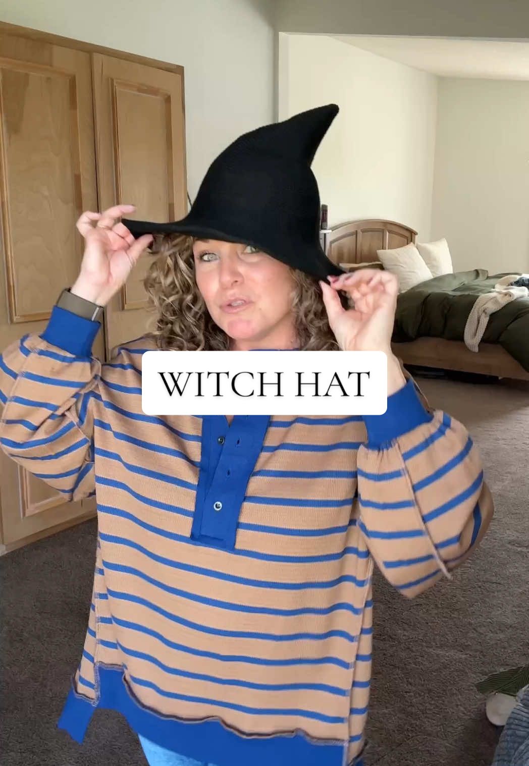 Replying to @SchoolMamaToMany🆘🇺🇸❌ Witchy but make it vintage. This is not your plastic party store find. It’s soft, structured, and instantly elevates your fall photos or Halloween look. Cottagecore, witchcore, spooky chic, this hat fits them all. #witch #halloween #halloweencostume #witchtok #witchcosplay 