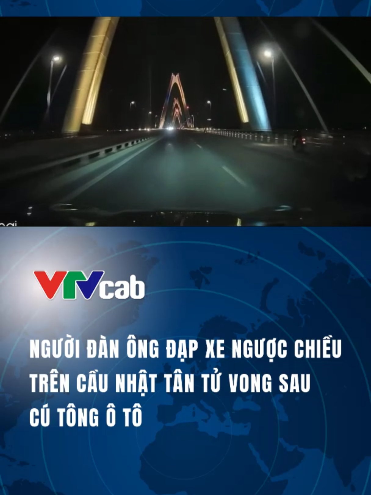 (Theo Dân Trí) Theo camera hành trình ghi lại, một người đàn ông trung niên điều khiển xe đạp đi ngược chiều cầu Nhật Tân đã tông thẳng vào đầu ô tô #vtvcab #vtvcabxahoi #tiktoknews