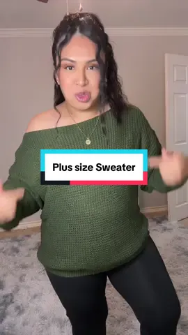 Plus size girlies you need this off the shoulder sweater!🤩 #plussize #sweater #tiktokshopcreatorpicks #falldealsforyou #tiktokshopblackfriday 