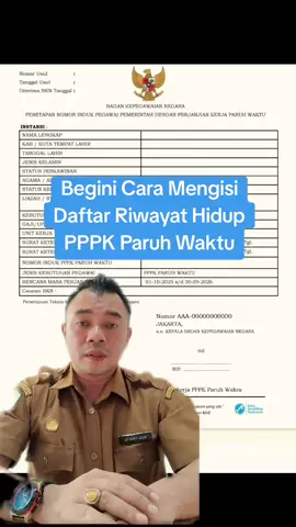 Begini tatacara pengisian DRH bagi PPPK Paruh Waktu. #asn #bkn #kemenpanrb #pppk #pns 