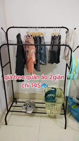 giá treo quần áo 2giàn treo chắc chắn, có kệ để giày dép, được sơn tĩnh điện chống han rỉ #giatreoquanao #muataitiktok #xuhuong @Phương Review 
