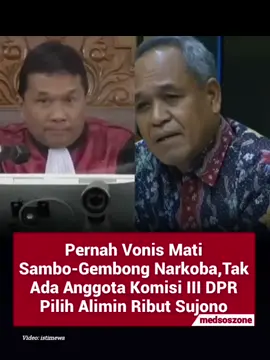 - Hakim Alimin Ribut Sujono tidak lolos dalam uji kelayakan dan kepatutan calon hakim agung di DPR RI. Tak ada satupun anggota Komisi III DPR RI yang memilih Alimin Ribut Sujono.   Dari 16 kandidat yang mengikuti seleksi, Komisi III DPR hanya menetapkan 9 hakim agung dan 1 hakim ad hoc HAM yang lolos pada Selasa (16/9/2025). Alimin sebelumnya menjadi sorotan dalam uji kelayakan di DPR, Kamis (11/9/2025). Anggota Komisi III DPR Benny K Harman menyinggung putusan mati terhadap mantan Kadiv Propam Polri Ferdy Sambo di Pengadilan Negeri Jakarta Selatan Februari 2023. Saat itu, Alimin bertindak sebagai hakim anggota dalam majelis yang menjatuhkan vonis mati kepada Sambo. Ia sudah dua kali menjatuhkan pidana mati.  Pertama dalam kasus narkotika dengan terpidana warga Pakistan yang mengendalikan dan hendak memasukan 10 ton narkorba ke Indonesia.  Kedua, perkara kasus Sambo. Mahkamah Agung (MA) menganulir vonis mati Ferdy Sambo menjadi hukuman seumur hidup. Adapun sembilan hakim agung yang lolos seleksi DPR adalah Heru Pramono (Perdata), Budi Nugroho (TUN khusus pajak), Hari Sugiharto (TUN), Agustinus Purnomo Hadi (Militer), Diana Malemita Ginting (TUN khusus pajak), Lailatul Arofah (Agama), Muhayah (Agama), Ennid Hasanuddin (Perdata), dan Suradi (Pidana). (tribunnews)  • • • #dpr #hakim #sambo #medsoszone #peristiwaterkini 