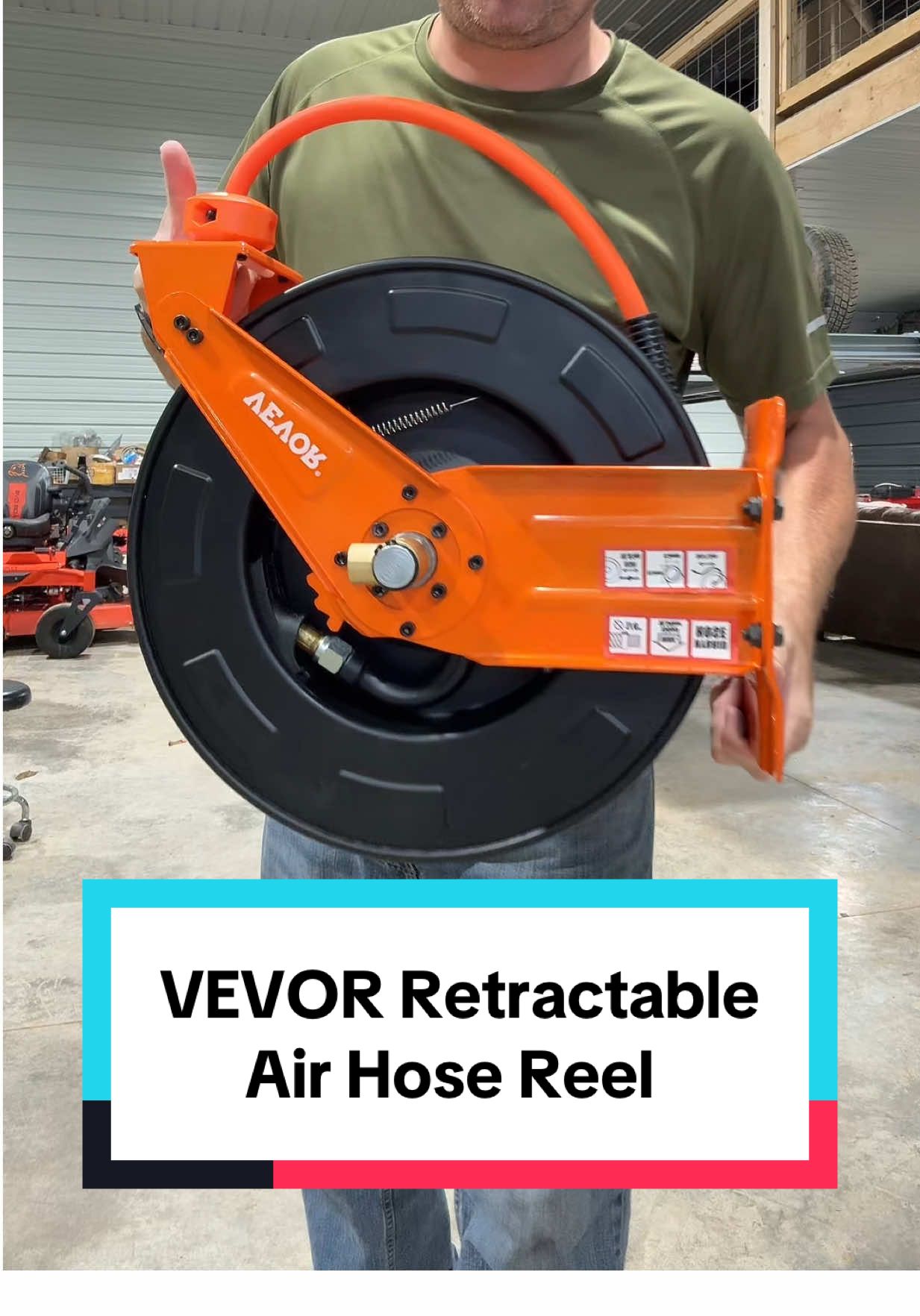 VEVOR Retractable Air Hose Reel #hosereel #airhosereel #garage #retractablehosereel #vevor @Vevor_US @vevor shop 