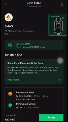 terbanglah emas ✨ #fyp #saham #sahamipo #emas #mdka 