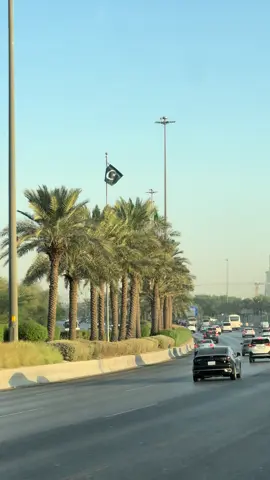 Pakistani flags were hoisted all over Riyadh, Saudi Arabia.🇸🇦