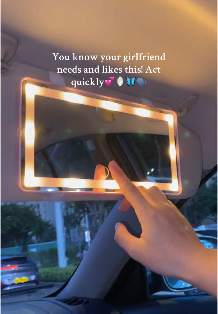 My fav gift from my husband 🎀✨💕🪞🎁❤️‍🔥❤️#LanguageLearning #Behaesty #ifyouknowyouknow #pink #fypシ #girlslove #mirror #ledmirror #carmirror 
