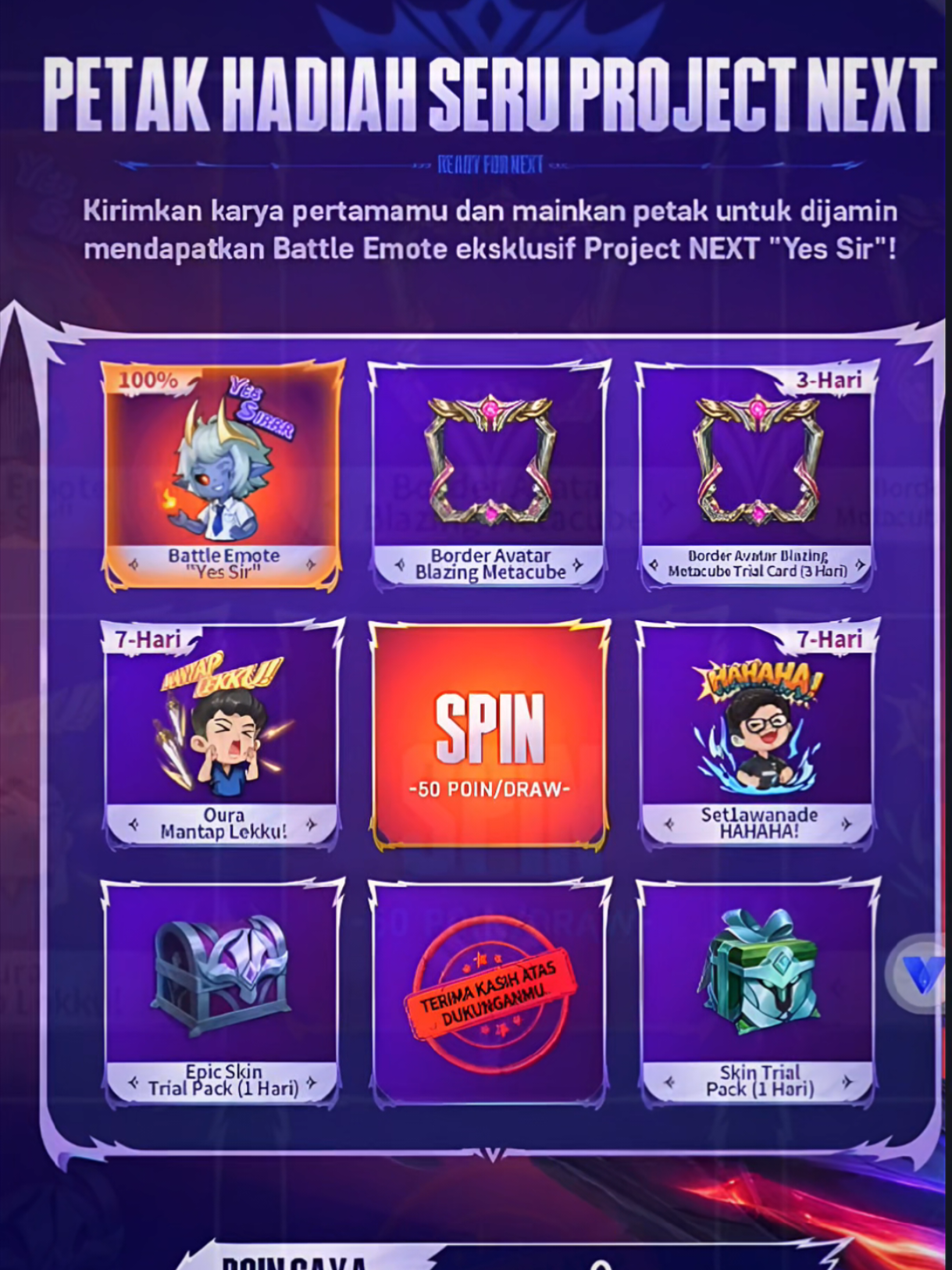 battel emote eksklusif gratis😋 #battleemote #MLBBNEXT2025 #NEXTJagoanMabar #anggamzrbest #mikasa 