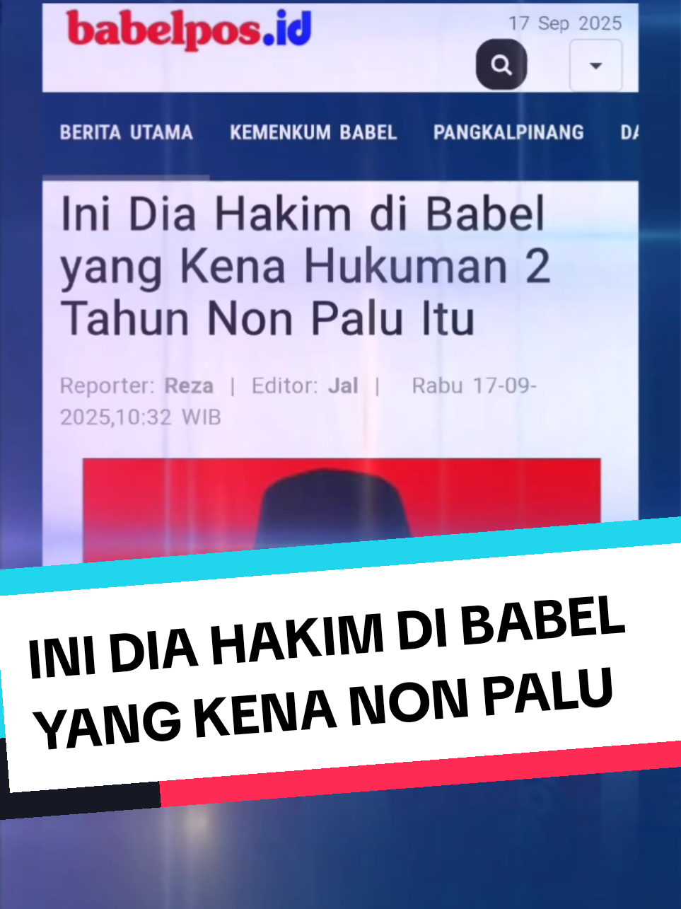 Ini Dia Hakim di Babel yang Kena Hukuman 2 Tahun Non Palu Itu BABELPOS.ID, PANGKALPINANG – Badan Pengawasan Mahkamah Agung RI telah menjatuhkan sanksi terhadap Rizal Taufani, seorang hakim sekaligus mantan ketua Pengadilan Negeri Koba, Kabupaten Bangka Tengah, Bangka Belitung (Babel). Sanksi yang diperoleh Rizal Taufani, terbilang berat, berupa hakim non palu selama 2 tahun di Pengadilan Tinggi Tanjung Karang, Lampung.  Sanksi tersebut diduga terkait penanganan 2 perkara penyelundupan timah -tahun 2023- salah satunya yang menyeret Akon cs yang juga keluarga cukong timah. Selaku ketua Pengadilan, Rizal Taufani, mengawali penanganan persidangan dengan menyusun keanggotaan majelis secara tak lazim. Dimana salah satu anggota adalah wakil ketua pengadilan, Derit Werdiningsih.  Kemudian perkara itu pun dinyatakan bebas. Tak ayal, vonis tersebut menuai beragam kontroversi di tengah masyarakat. Mengingat selama ini tak pernah ada perkara pidana Minerba yang sampai bebas -terlebih perkara penyelundupan. Hukuman yang diterima oleh sang wakil Tuhan, dijatuhkan pada 28 Februari 2025 yang ditandatangani oleh plt. Kepala Badan Pengawasan Mahkamah Agung RI, Sugiyanto. Dalam hukuman disiplin yang dijatuhkan dinyatakan sanksi berat berupa hakim non palu selama 2 tahun di Pengadilan Tinggi Tanjung Karang, Lampung, dengan ketentuan tunjangan jabatan hakim tidak dibayarkan selama menjalankan hakim non palu.  Selengkapnya baca di: https://babelpos.disway.id/read/678900/ini-dia-hakim-di-babel-yang-kena-hukuman-2-tahun-non-palu-itu #pengadilantinggibabel #hakimnonpalu #hakim #hakim #rizaltaufani 