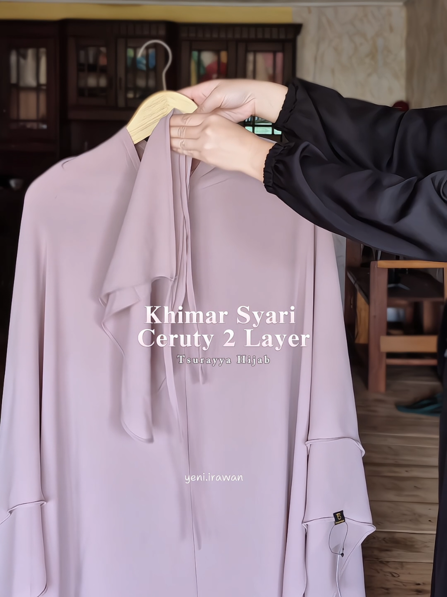 Khimar ceruty 2 layer free cadar juga #khimarceruty #khimarsyari #khimarlong #tsurayyahijab #khimarpanjang 