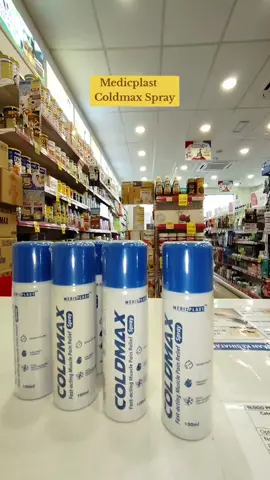 New arrival ❄️Medicplast Coldmax Spray❄️😍. Suitable for post-workout recovery, stiff muscles, or everyday sprains. #Reliefpain #muscle  #Coldmax #fypp  #pmgpharmacy 