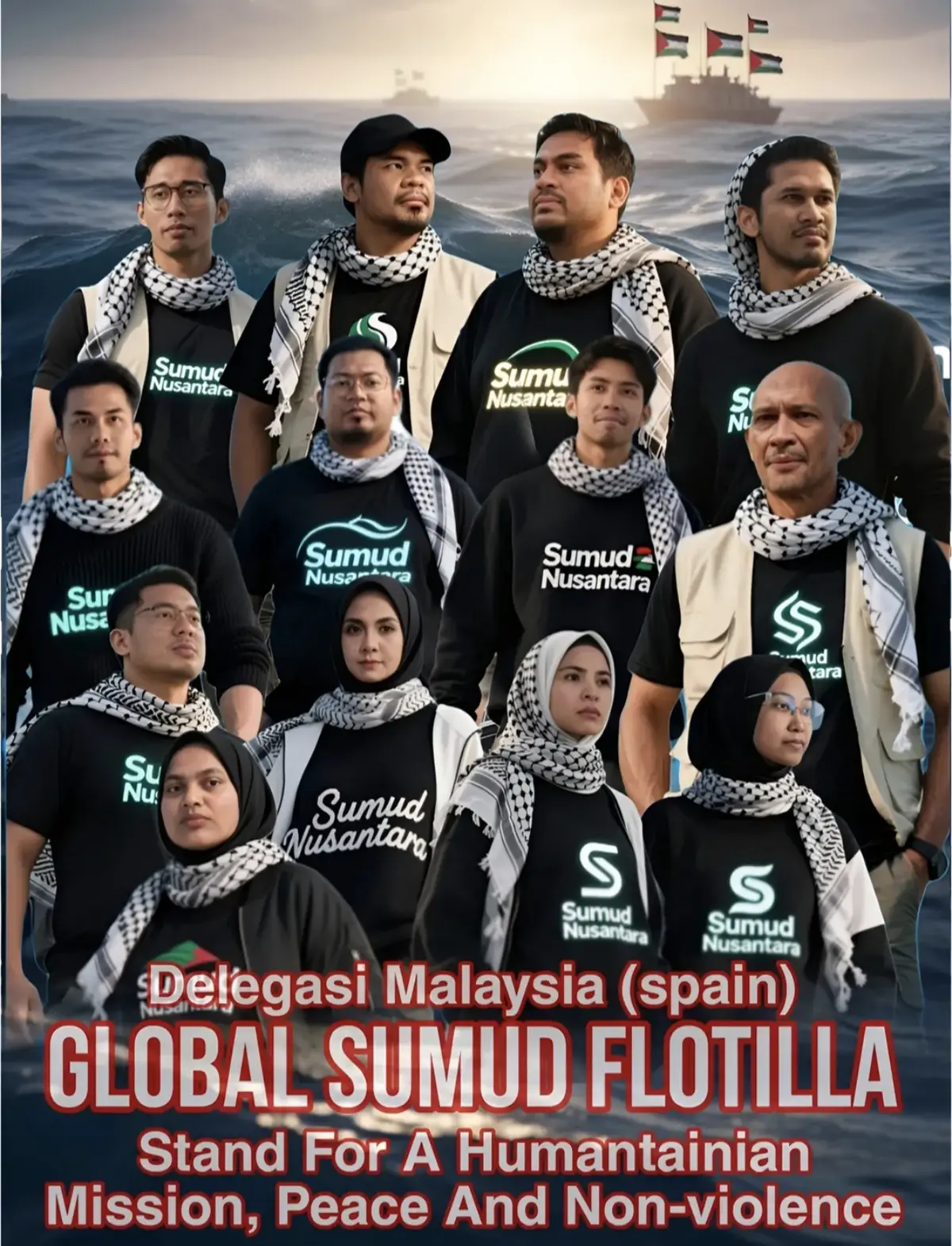 GLOBAL SUMUD FLOTILLA = Misi Kemanusiaan, Damai, Tiada Unsur Keganasan. 