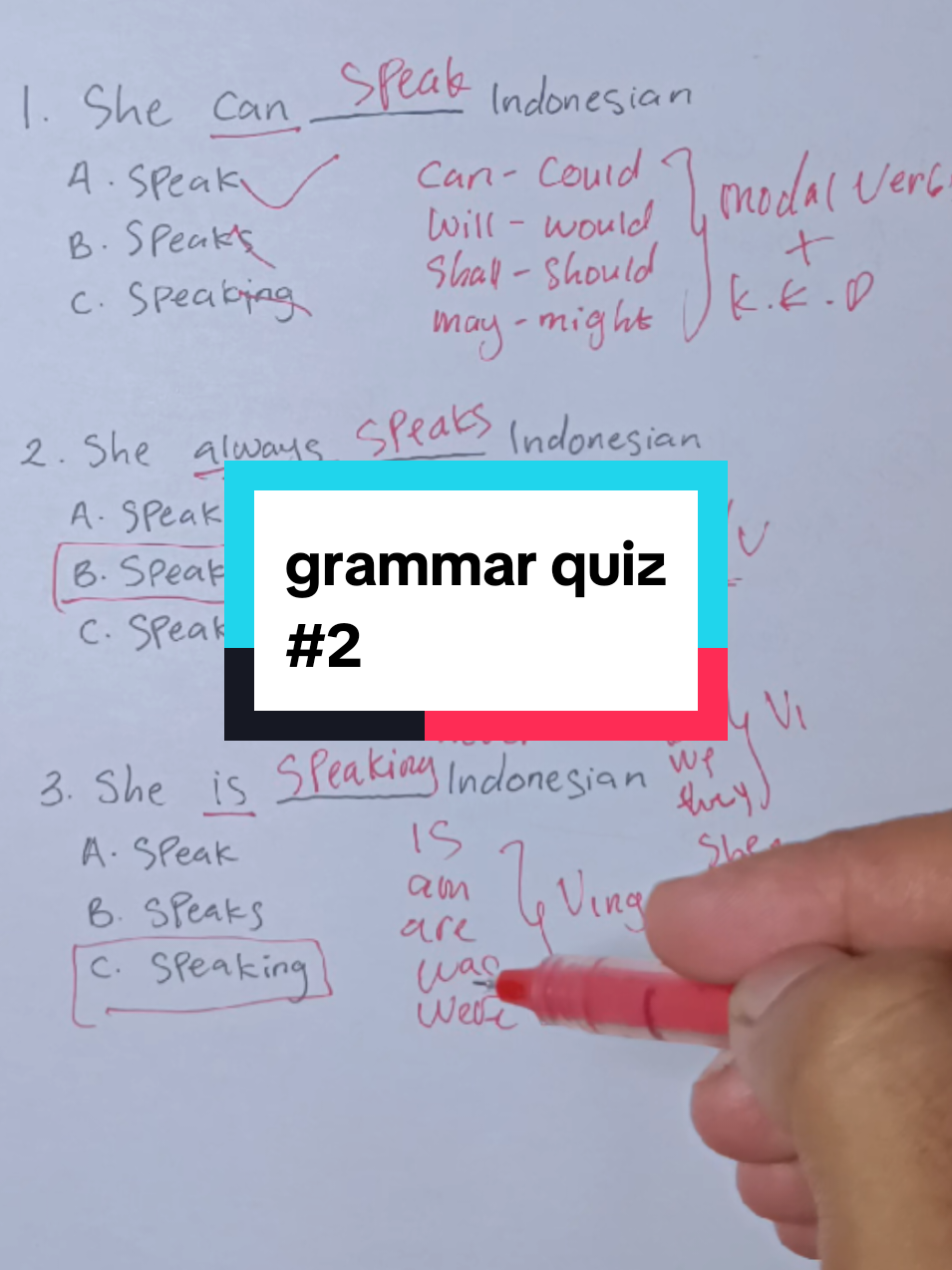bagian 2| grammar quiz #otodidakbahasainggris #speakingenglish #BahasaInggrisMudah #learnenglishlanguage #belajarbahasainggris 