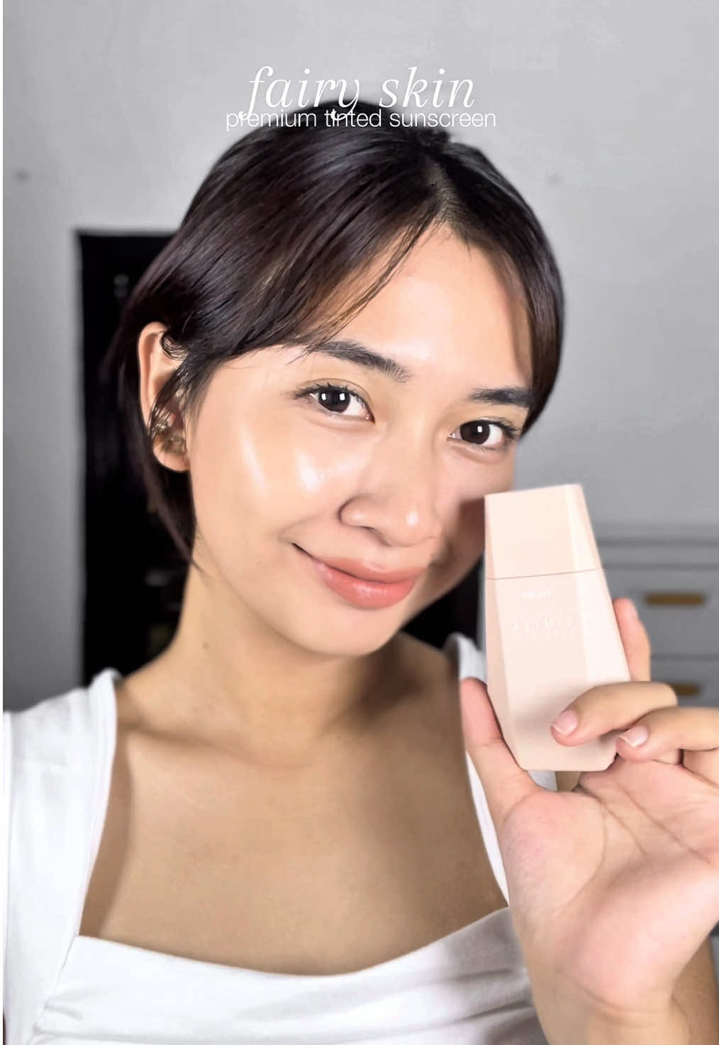 MY SKIN BUT BETTER using the one and only Premium Tinted Sunscreen from @FAIRY SKIN OFFICIAL PH !!  #FairySkinClub #FairySkin #premiumtintedsunscreen #skincare #fyp 