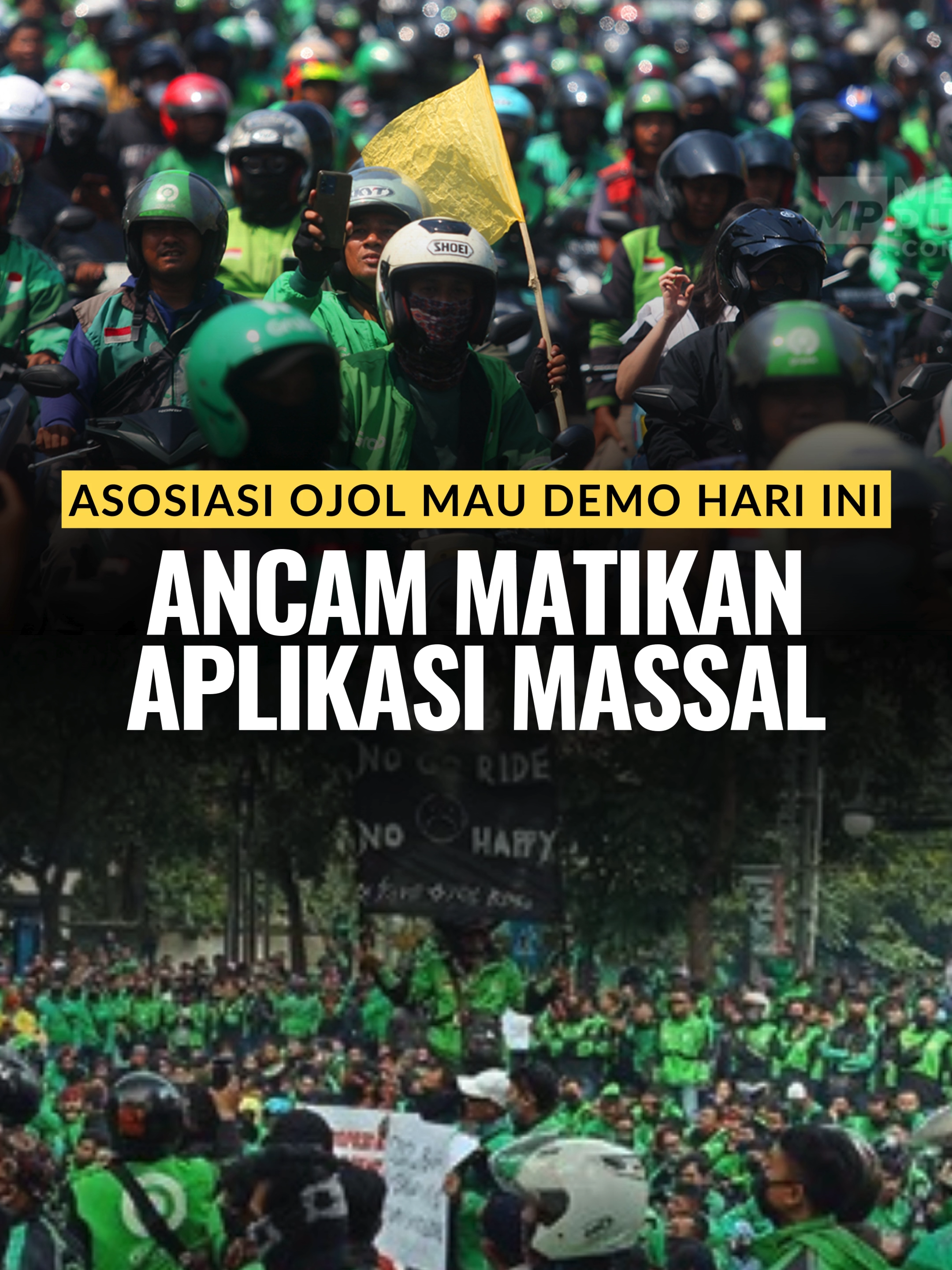 Asosiasi pengemudi ojek online (ojol) akan menggelar demonstrasi di Kementerian Perhubungan hingga gedung DPR besok. Mereka akan menyampaikan sejumlah tuntutan. Ketua Umum Asosiasi Pengemudi Ojek Online Garda Indonesia, Raden Igun Wicaksono, mengatakan demo itu juga akan diikuti mahasiswa. Demo akan dimulai dari Kementerian Perhubungan, lalu ke depan gedung DPR. Raden Igun mengatakan anggota asosiasinya akan mematikan aplikasi saat unjuk rasa besok. 