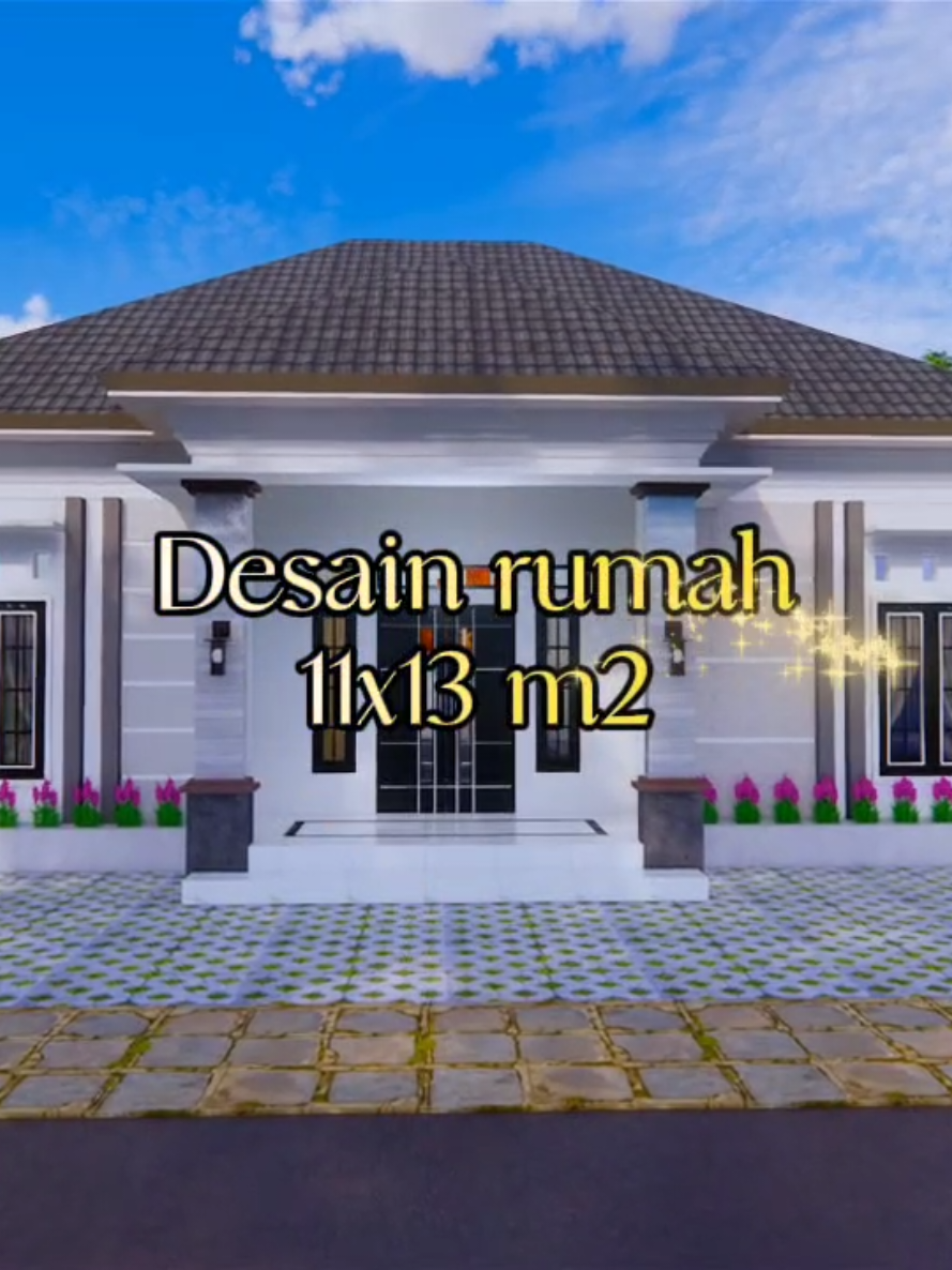 Desain rumah 11x13 m2. Pembuatan desain hubungi 082339458440 #homedecor  #rumahminimalis  #iderumahminimalis  #desainrumah  #jasadesainrumah 
