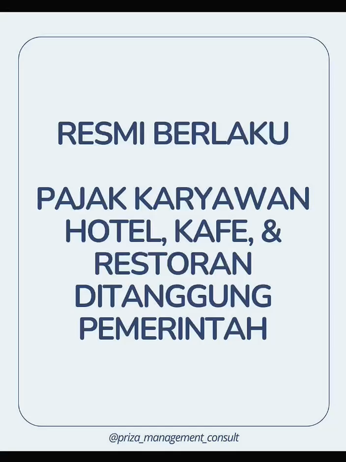 ‼️ PAJAK KARYAWAN HOTEL, KAFE, & RESTORAN RESMI DITANGGUNG PEMERINTAH ‼️ Pemerintahan resmi memberlakukan kebijakan baru yaitu Pajak Penghasilan (PPh 21) karyawan hotel, kafe, dan restoran kini ditanggung pemerintah🎉 Artinya, gaji yang diterima karyawan akan lebih utuh tanpa potongan tambahan dari pajak ini💸 Kebijakan ini diharapkan bisa meringankan beban pekerja di sektor pariwisata sekaligus mendukung pemulihan pada ekonomi indonesia💡 #buruh #karyawan #pariwisata #menkeu #pegawai #tax #pajak #priza_management_consult #konsultanpajak #pajakindonesia #fypppp #like