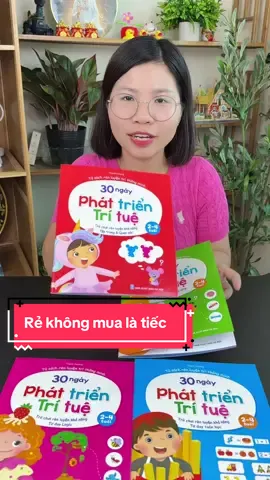 Sunbooks - Bộ 4 Quyển 30 Ngày phát triển trí tuệ, dành cho bé từ 2-4 tuổi, giúp bé vừa chơi vừa học, tăng khả năng nhận diện chữ số #hangxinhtuoi #sunbooks 