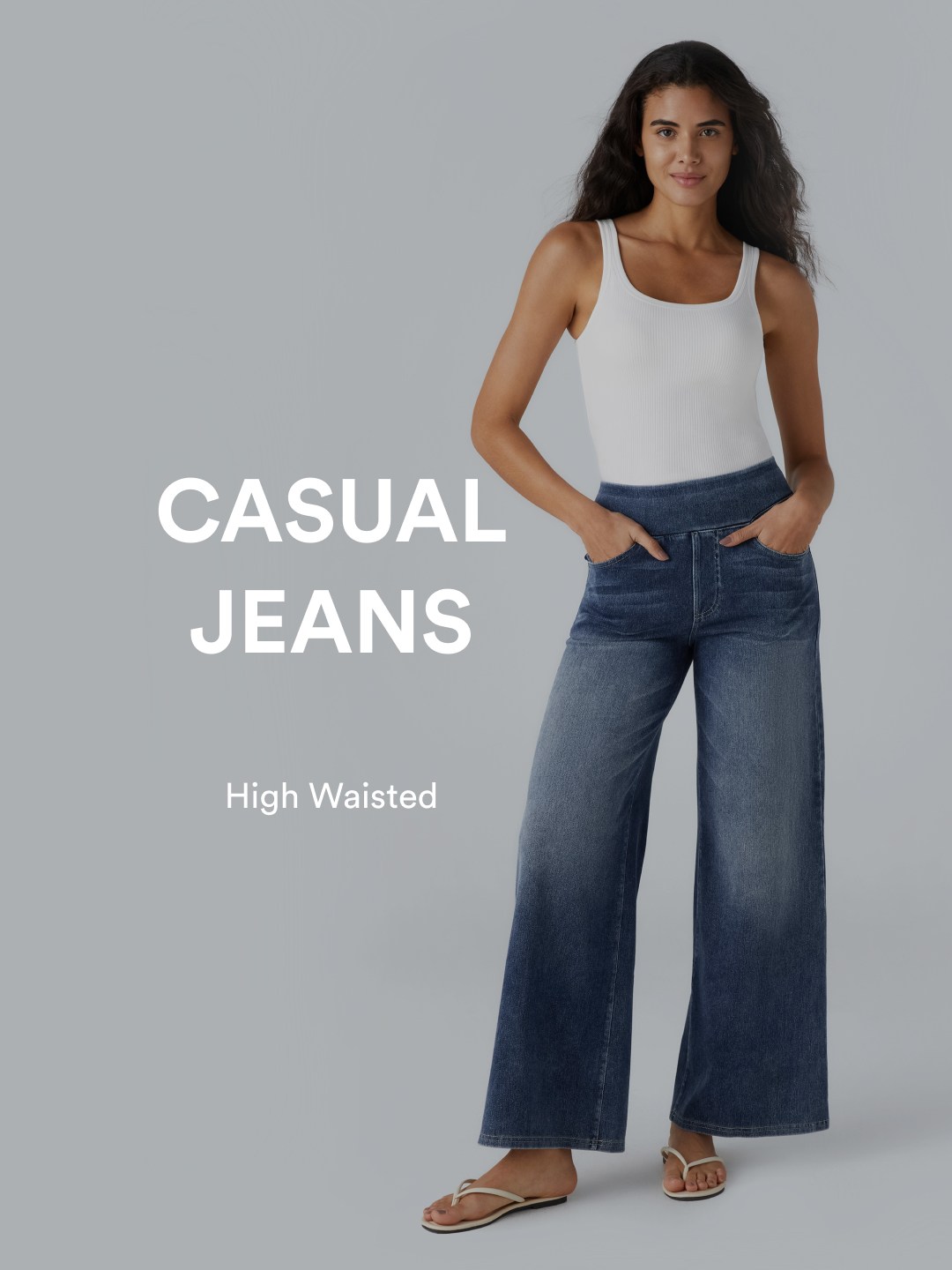 😎High - waisted casual jeans, comfort at its best!#tiktokmademebuyit #tiktokshopcreatorpicks #outfitofthheday #backtoschoolshopping #OOTD #fyp