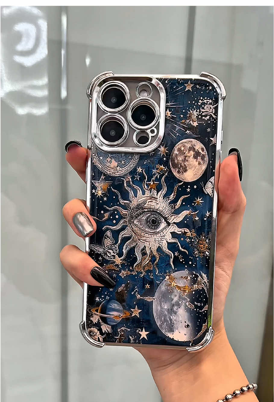 🌙✨ Obsessed with celestial vibes? This case has sun, moon, stars & a cosmic eye — like carrying the universe! Tap to get! 🪐 #celestial #astrology #witchyaesthetic #phonecase #videowave 