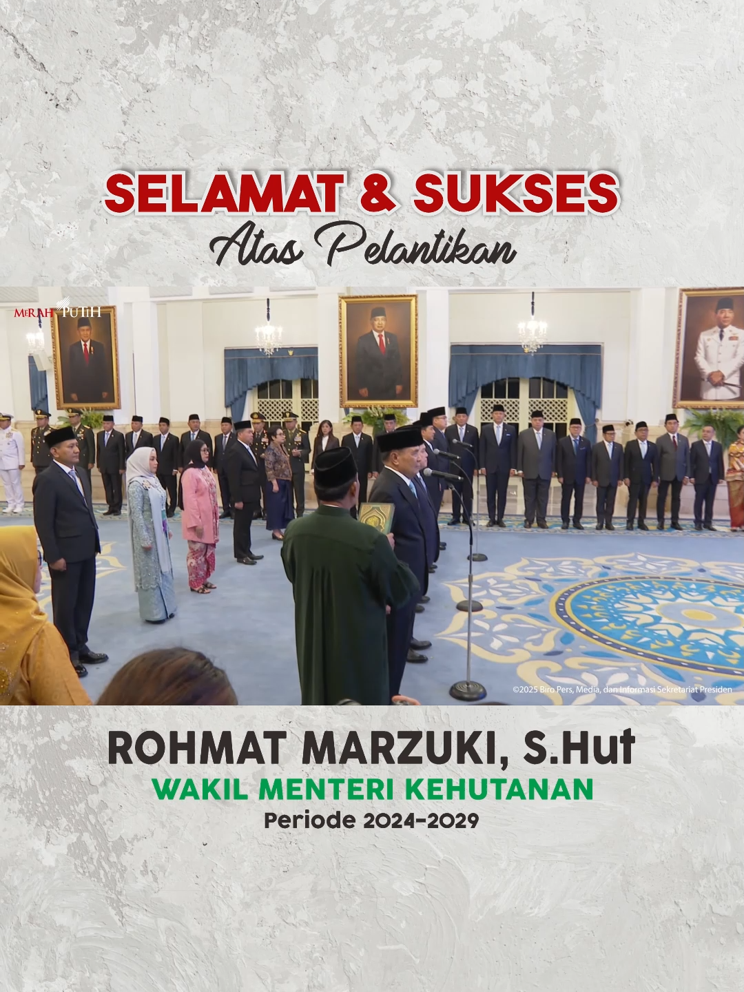 Selamat Kepada Bapak Rohmat Marzuki, S.Hut Atas dilantiknya sebagai Wakil Menteri Kehutanan Periode 2024-2029. #menteri #kehutanan #prabowo #kabinetmerahputih #sᴏʀᴏᴛᴀɴ