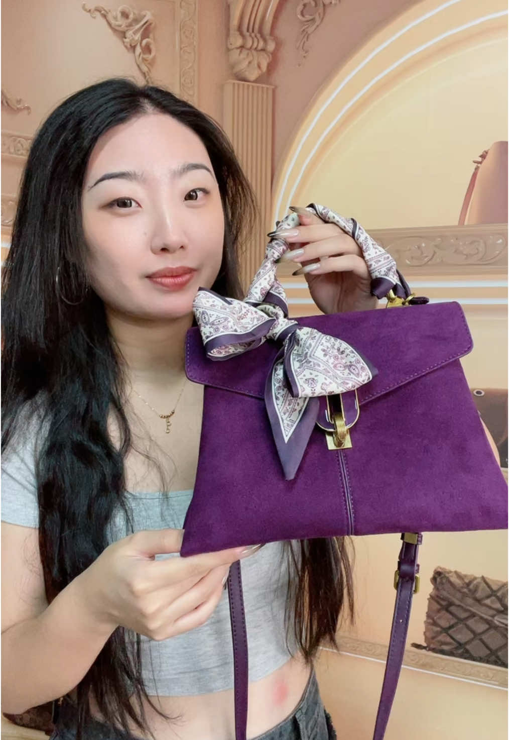 Royal color bag so pretty#fashionbag #purplebag #designerbag 