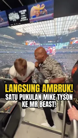 Mr Beast langsung Knock saat mencoba pukulan Mike Tyson, kebayang ga gimana kalo di ring beneran?  Menurut kalian pukulan itu berapa persen? 👇 #MikeTyson #MrBeast #PhoenixCombat #HadesVIP