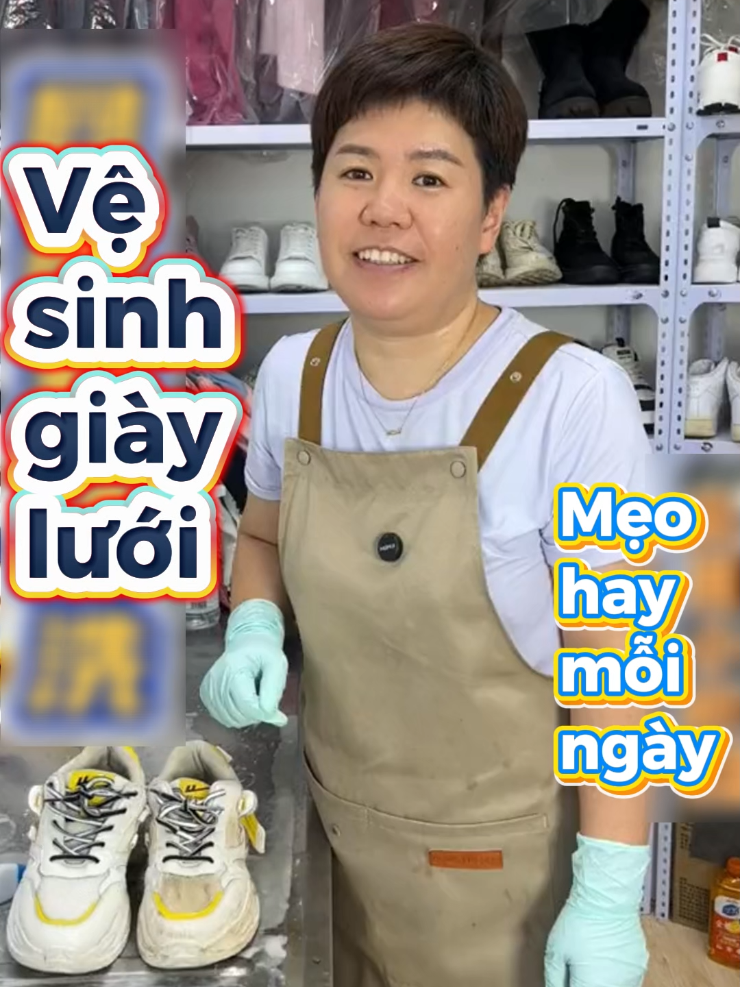 Mẹo hay mỗi ngày: Vệ sinh giày lưới quá đơn giản #viral #trending #xuhuong #mẹovặt