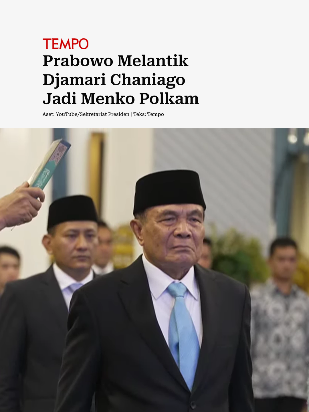 Presiden Prabowo Subianto melantik Letnan Jenderal (Purnawirawan) Djamari Chaniago sebagai Menteri Koordinator Bidang Politik dan Keamanan (Menko Polkam) di Istana Negara, Jakarta Pusat, pada 17 September 2025. Djamari menggantikan Budi Gunawan yang dicopot dari jabatan Menko Polkam pekan lalu, dan kini diharapkan dapat memperkuat koordinasi serta menjaga stabilitas politik dan keamanan nasional. #menkopolkam #djamarichaniago #presiden #prabowo #resufflekabinet #tempodotco #tempomedia