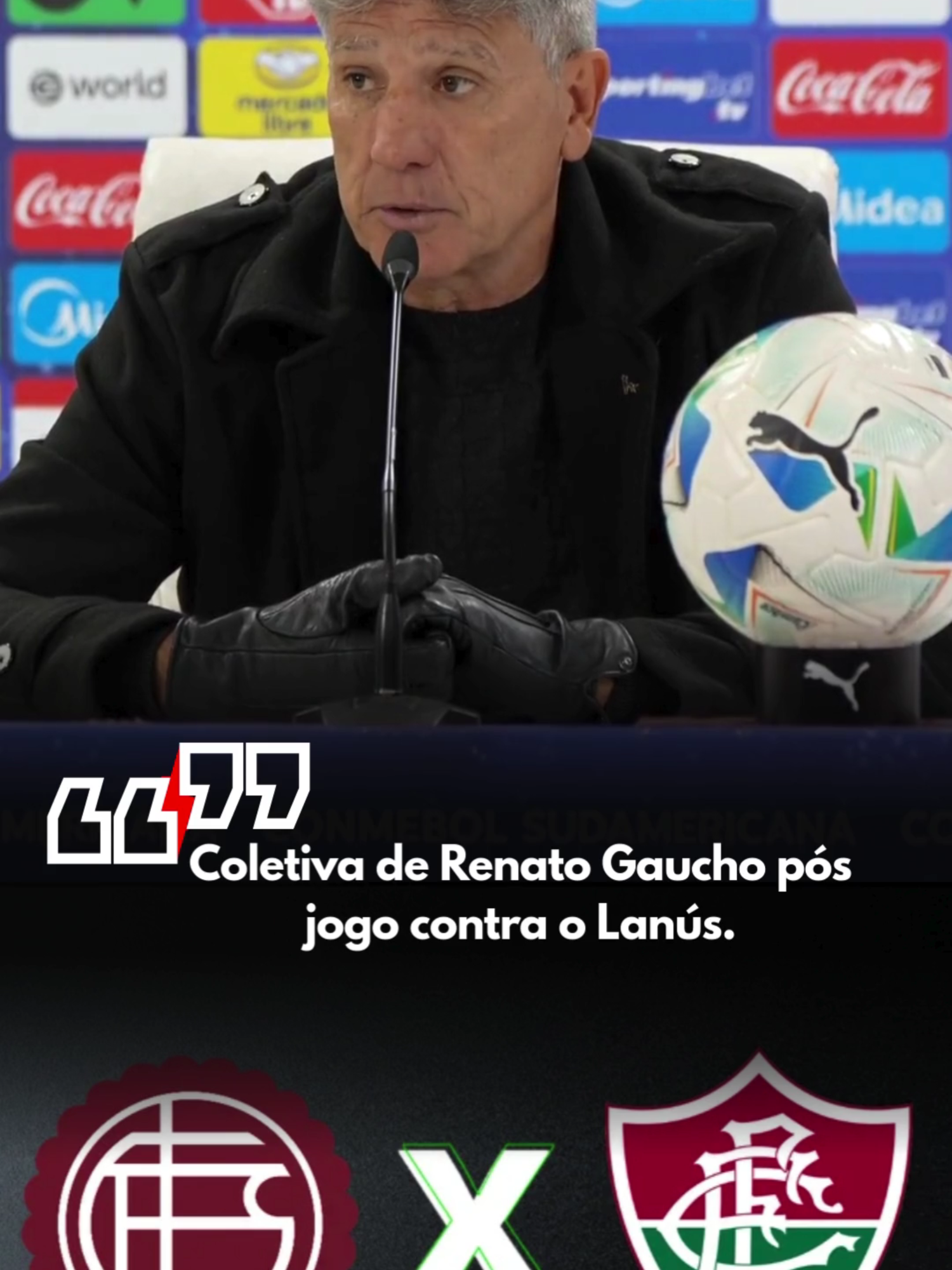 APOS PERDER POR 1 A 0 PARA O LANÚS, RENATO GAÚCHO DIZ QUE FLUMINENSE NÃO FOI SUPERADO POR ADVERSÁRIO | COLETIVA DE IMPRENSA #renatogaucho #fluminense #futebol #tiktokesportes #lanus