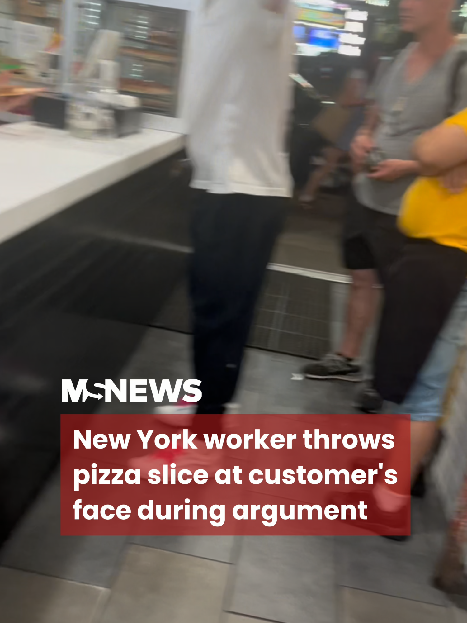 The customer left without paying the US$4.#mustsharenews #tiktoksg #newyork #pizza