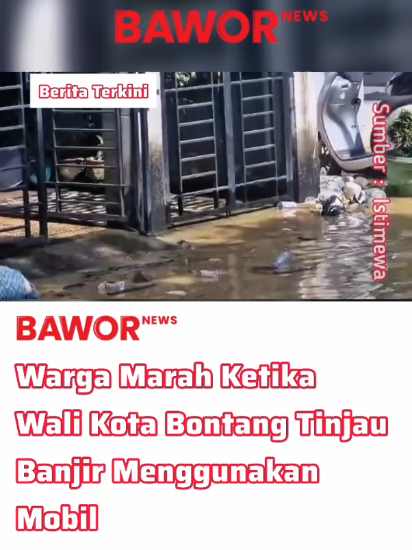 Warga marah ketika Wali Kota Bontang Tinjau Banjir Menggunakan Mobil, kalau kalian disaat banjir jalan kaki /atau menggunakan Mobil ?  #viral #video #viralindonesia #kejadian #peristiwa 