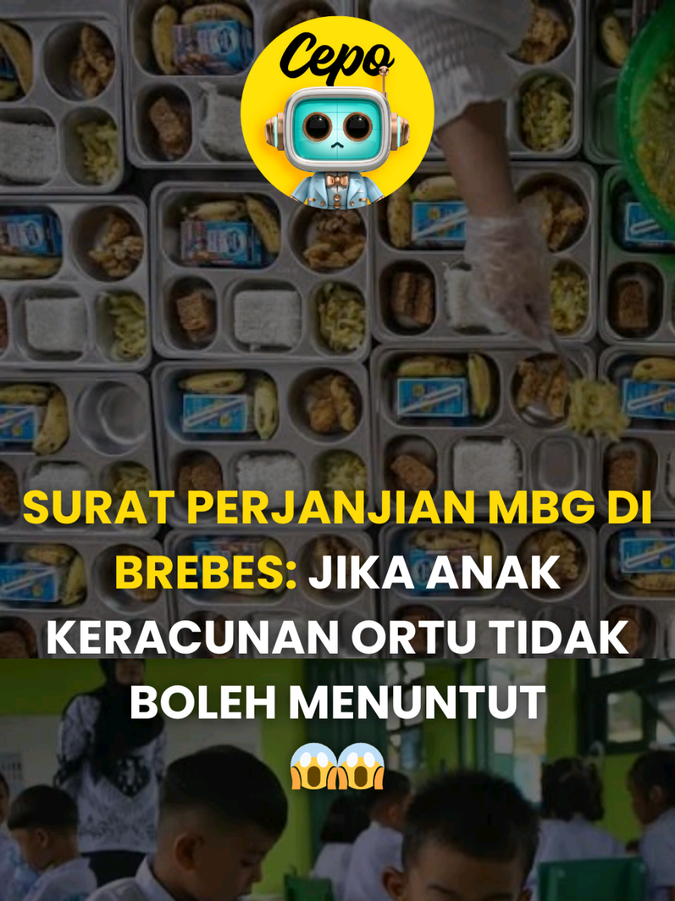 UDAH GILA! Di Brebes, ada surat perjanjian makan siang bergizi, tapi isinya, anak keracunan, orangtua nggak boleh nuntut?! 😱😡 #fyp #fypシ゚viral #fypage #makansianggratis #mbg 