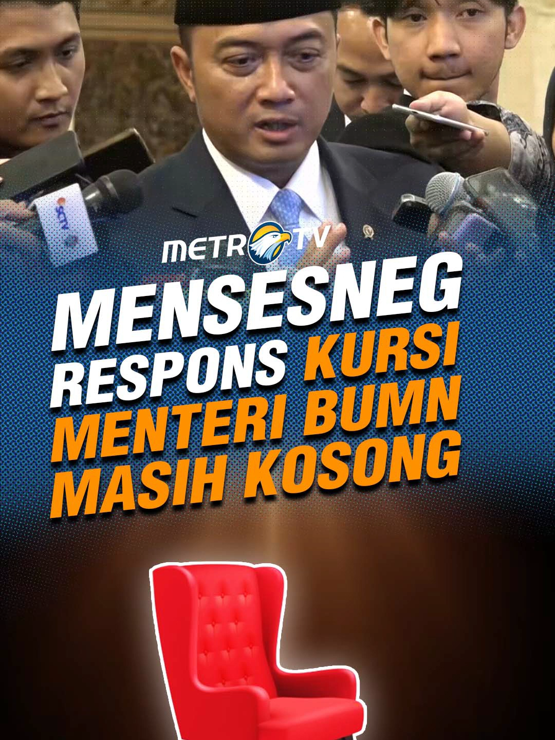 Mensesneg Prasetyo Hadi sebut Presiden Prabowo masih mencari sosok yang cocok untuk mengisi jabatan Menteri BUMN, Rabu (17/9). #tiktokmetrotv #tiktokberita #beritaviral #viral #fyp #metrotvnews #prasetyo #mensesneg #bumn #menteri #prabowo #kabinetmerahputih