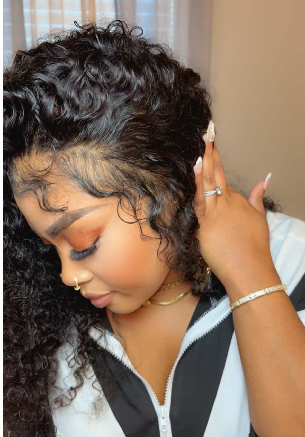 WIG WHERE? You can't tell this this is ain't my hair‼️ @oqhairshop go shop this 360 water wave wig, I attached the link below, and it's on sale🛍️ #creatorsearchinsights #360wigs #wiginstall #curlyhair #fyp 
