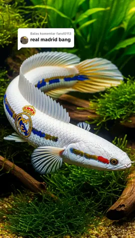 Membalas @farul0113 done Channa fish (snakehead) inspired by the Real Madrid flag #ChannaRealMadrid #LosBlancosFish #ChannaCollectors #RealMadridInspired #HalaMadrid 