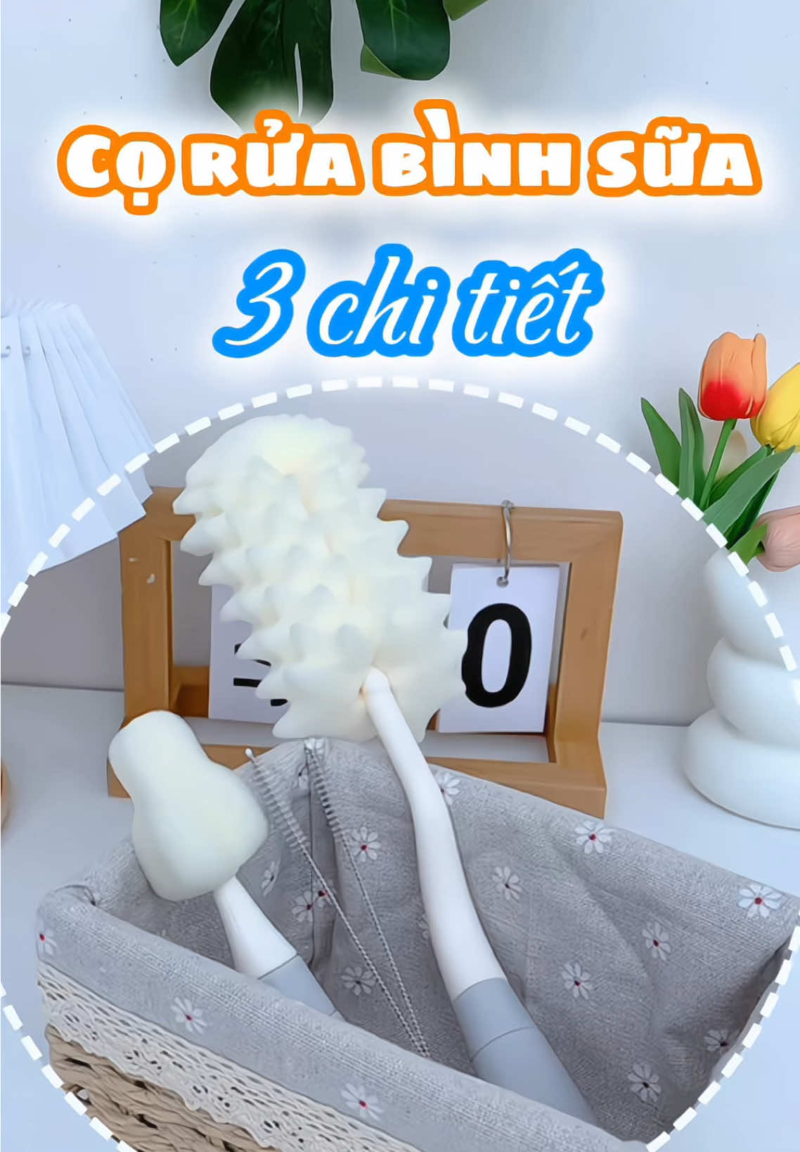 Set cọ rửa bình sữa 3 chi tiết giúp rửa bình và phụ kiện bình  sạch sẽ và an toàn, chiết liệu nhựa không chứa BPA #coruabinh #boruabinhsua #mevabe #xuhuong #dungcuruabinh 