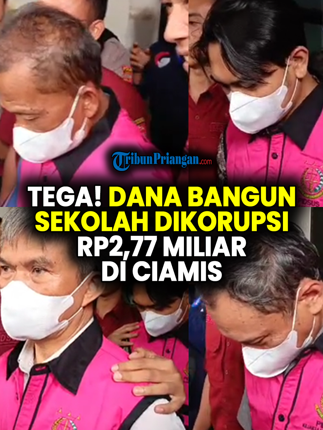 TEGA! Dana Bangun SMKN 1 Cijeungjing Dikorupsi Hingga Rp2,77 Miliar oleh 4 Orang Ini TRIBUNPRIANGAN.COM - Kejaksaan Negeri (Kejari) Ciamis resmi menahan empat tersangka dalam perkara dugaan tindak pidana korupsi pembangunan Unit Sekolah Baru (USB) SMKN 1 Cijeungjing Tahun Anggaran 2023, Rabu (17/9/2025). Seperti diberitakan sebelumnya, kondisi bangunan baru SMKN 1 Cijeungjing, Kabupatem Ciamis mengalami kerusakan di berbagai bagian bangunan dan menjadikan bangunan tersebut terbengkalai. Bangunan yang seharusnya menjadi tempat menimba ilmu para siswa, kini dipenuhi rumput-rumput liar dan ilalang yang tinggi. Kasi Pidsus Kejari Ciamis, M. Herris Priyadi, menjelaskan penetapan tersangka dilakukan berdasarkan alat bukti yang sah.  