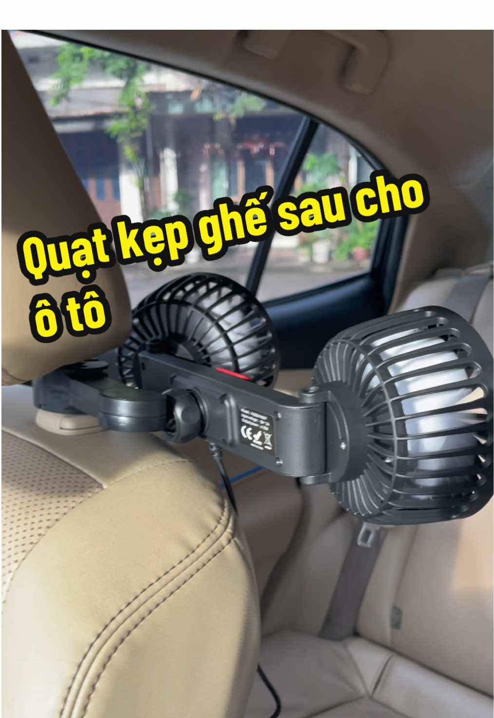 Quạt kẹp ghế sau cho xe ô tô #quatkepghesauoto #quatdoioto #quatdoimini12vxoay360do 