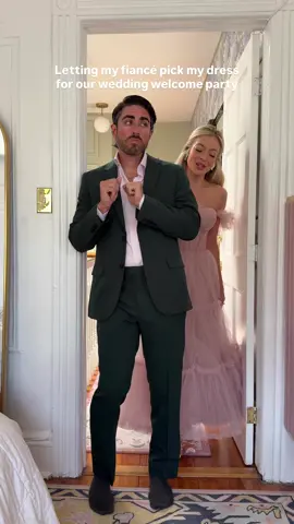 Letting my fiancé (now husband 🥹) pick my outfit for our wedding welcome party 🥂 did he choose correctly?