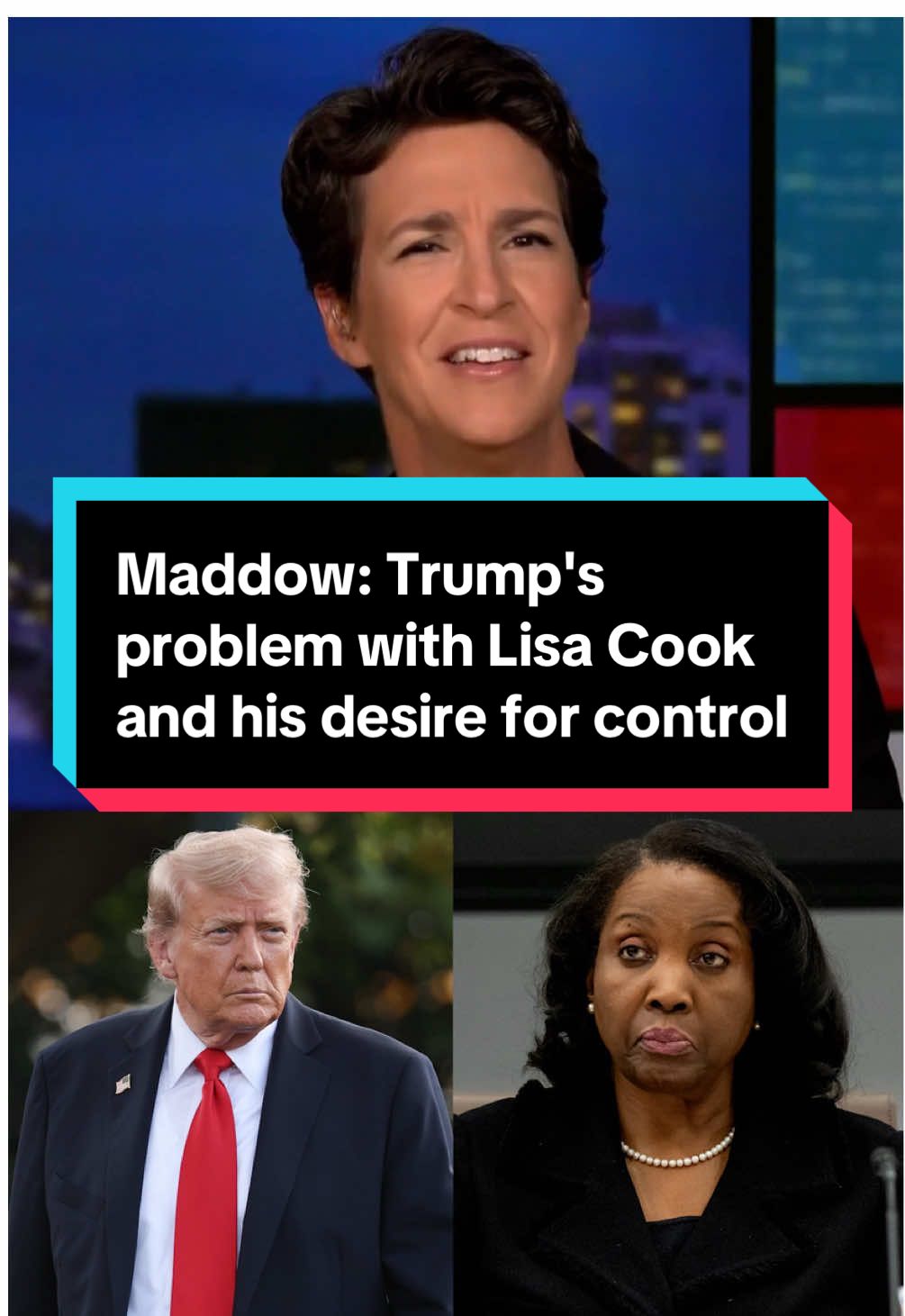 Rachel Maddow discusses Donald Trump's apparent desire for total government control as he seeks to gain control of the Federal Reserve through his attacks against Lisa Cook, a member of the Federal Reserve’s Board of Governors and the first Black woman to hold the position. #news #Trump #Fed 