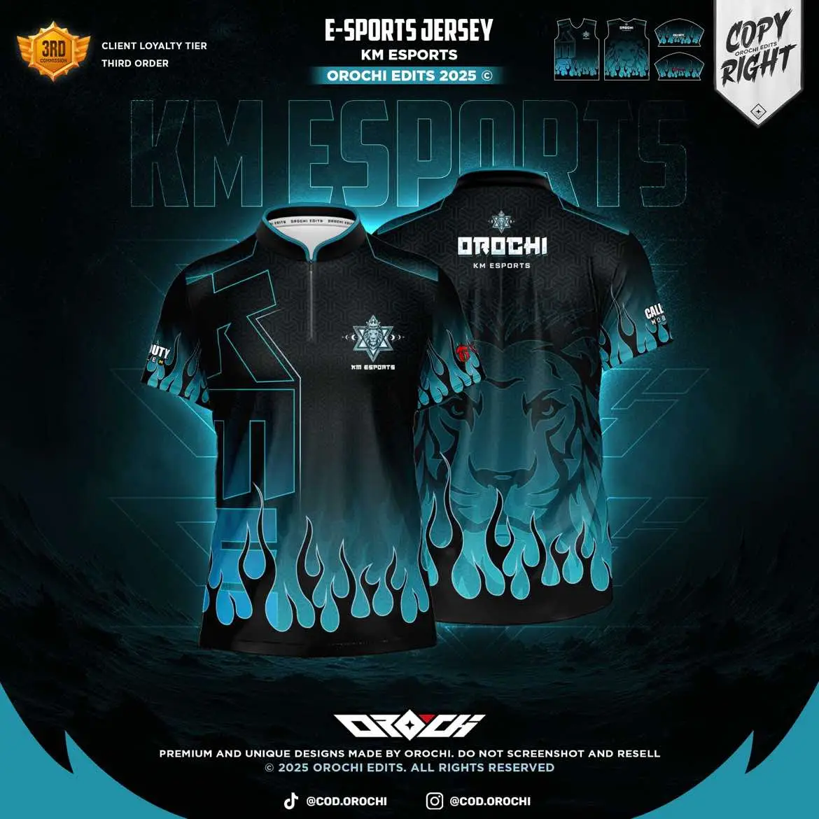 DESIGN & PRINT 🔥 Salamat po ulit Ma’am Kimmy sa pag re-order!  2nd Jersey for KM ESPORTS!  💬 For Design or Bulk Orders, message me on Instagram → @cod.orochi Available commissions: •  Design/Layout Commissions (like this post) •  Design & Print (min. 5 pcs, FREE shipping) •  Free layout for 10+ pcs above •  Downpayment required •  No free layout requests #OrochiEdits #EsportsDesign #JerseyDesign #CODM #MLBB #Esports #pubg #pubgmobile #uniform 
