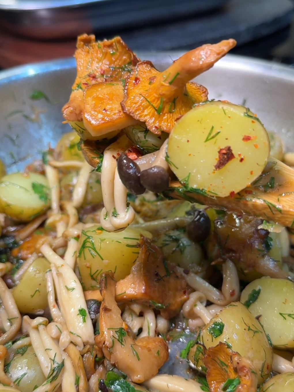 Potato & Mushroom Skillet Delight #sofiaafoodie #potato #mishroom #Recipe 
