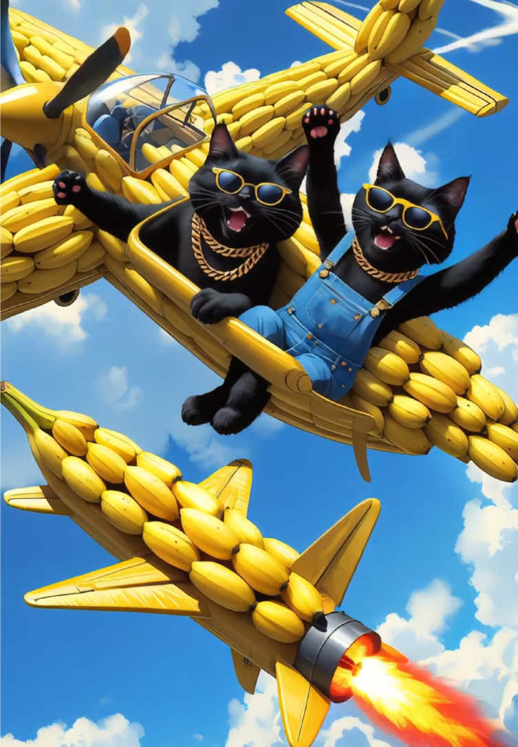 gives lessons with a golden plane #cats #funnyvideo #ai #kittens #aicats   