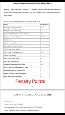 Penalty points #viraltiktok #viral #tiktok #fyp #mauritius🇲🇺 