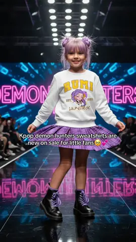 Perfect gift for your daughter if she is a Huntrix fan🥹💕#toddlerclothes #kpopdemonhunters #kidsclothes #huntrix #sweatshirt 