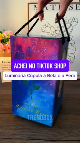 Luminária Cúpula a Bela e a Fera #presente #casal #tiktokshop #namorados 