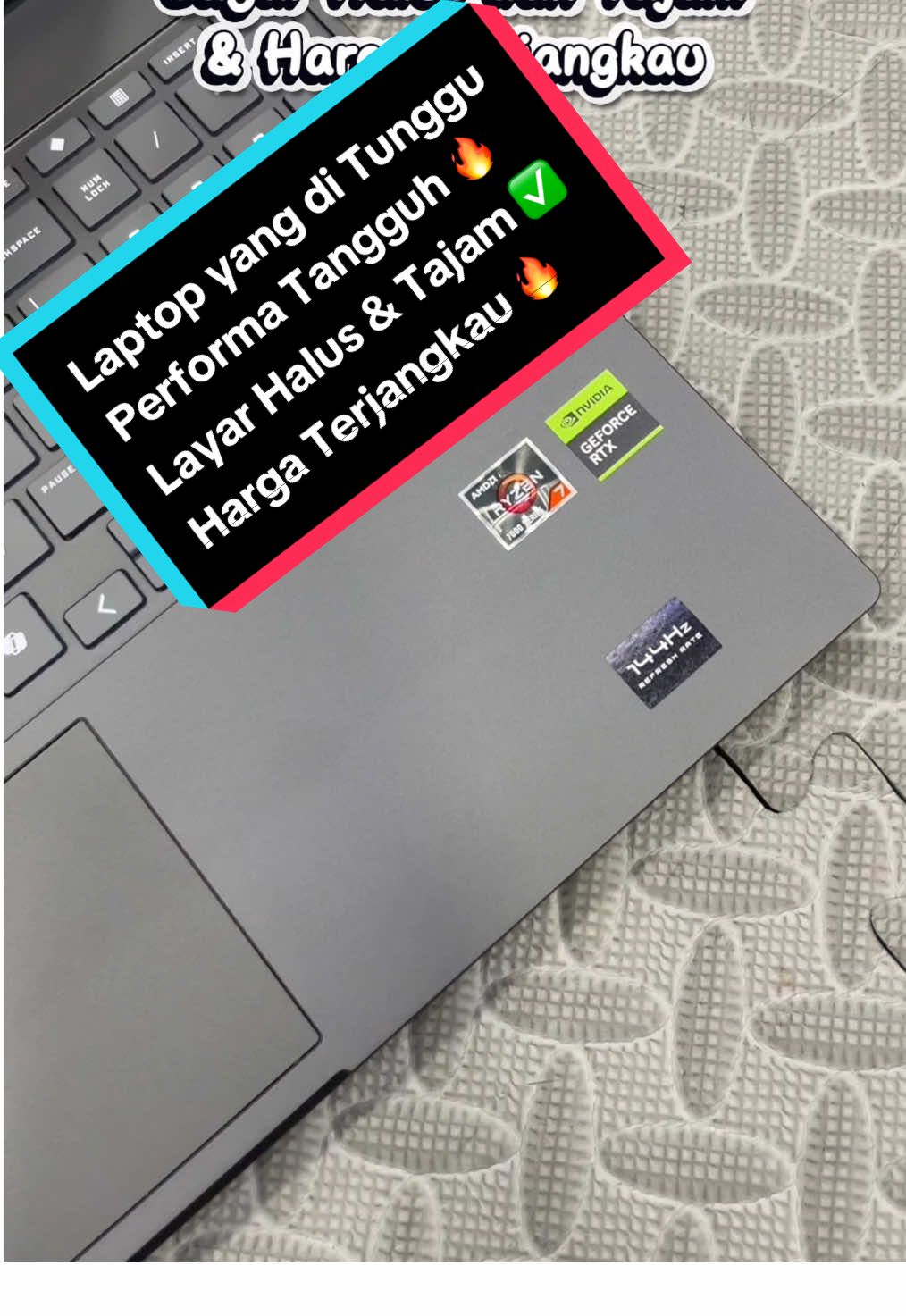 HP VICTUS 15-FB3744AX NEW Spesifikasi Processor: AMD Ryzen 7 7445HS with 6 cores and 12 threads, up to 4.7 GHz boost clock Graphics Card: NVIDIA GeForce RTX 3050 with 6GB GDDR6 memory, 75W max power Display: 15.6-inch Full HD display with 144Hz refresh rate, 300 nits brightness, and IPS technology Memory : 16GB DDR5 5600Mhz (1x16GB) Up to 64GB Storege : 512GB SSD M. PCIe NVMe Gen4 Camera: HP Wide Vision 720p HD camera with temporal noise reduction Keyboard: Full-size, backlit with numeric keypad Operasi Sistem Windows 11 Home Office Home Student 2024 + Office Basic 365 Wireless: Wi-Fi 6 MT7921 (2x2) and Bluetooth 5.3 wireless card (supporting gigabit data rate) Power supply type: 200 W Smart AC power adapter Battery type: 4-cell, 70 Wh Li-ion polymer Ports: Ports: 2x USB 3.2 Gen 1 1x USB Type-A 5Gbps signaling rate 1x HDMI 2.1 1x headphone/microphone combo 1x RJ-45 Weight: Starting at 2.29 kg Minimum dimensions (W x D x H) : 36.9 x 25.94 x 2.29 cm (front); 36.9 x 25.94 x 2.39 cm (rear) Camera privacy shutter; Trusted Platform Module (Firmware TPM) support Garansi 2 Tahun Resmi + ADP  Rp. 11,799,000 #hpindonesia #fypage #laptophp #reviewlaptop #laptopgaming  @AMD STORE AMBASADOR 