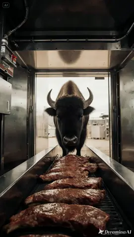 ultra Realistic industrial #ai #meat #cow #tiktokpakistan #lab 