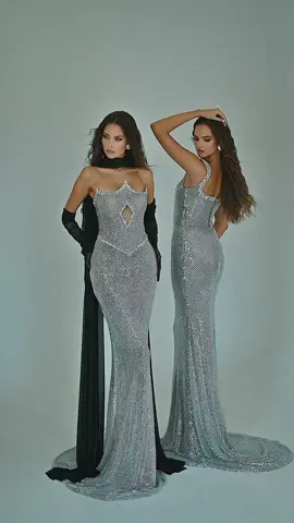 One silhouette, reimagined into two couture masterpieces. A collection that embodies timeless elegance and modern allure. #FjollaHaxhismajli #CoutureElegance #VogueStyle