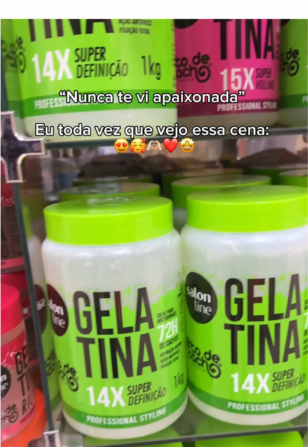 Incrível como as coisas mudam rápido diante de uma estante cheia de produtinho Salon Line!😌💖@Camila #salonline 